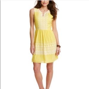VINEYARD VINES Yellow Embroidered Dress